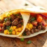 Savory Beef Mince Scrambled Eggs Wrap Recipe