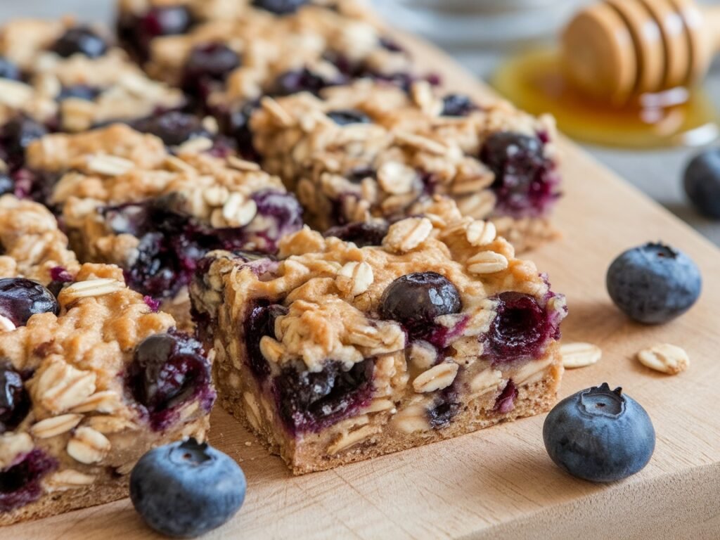 Healthy Blueberry Oatmeal Breakfast Bars