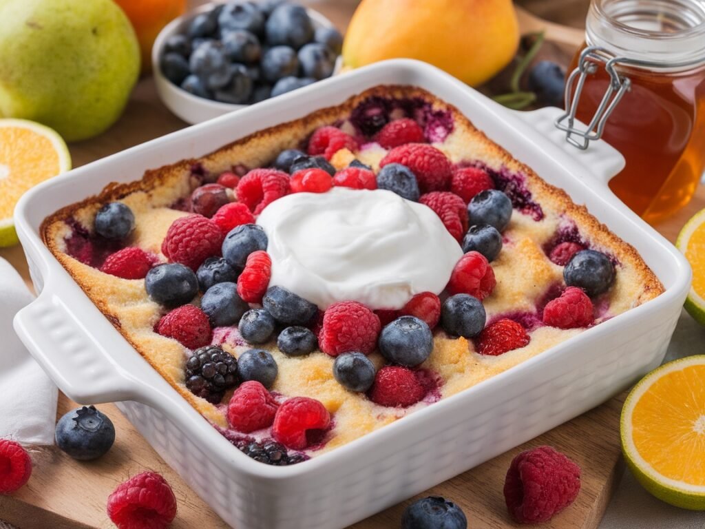 Healthy Overnight Breakfast Casserole With Fruit