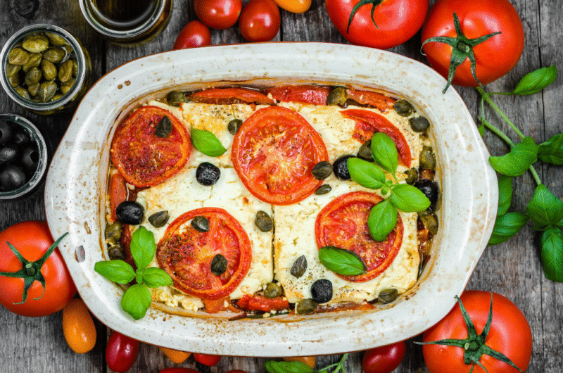 Mediterranean Baked Feta Eggs Recipe